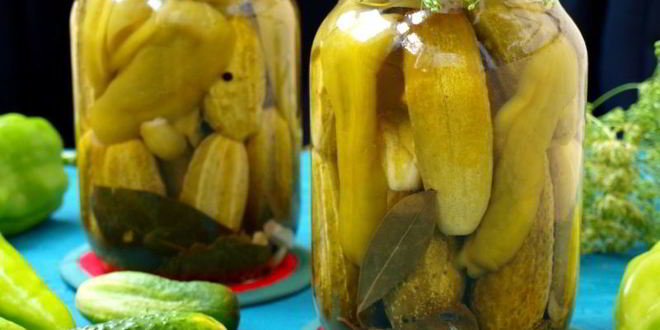 Рецепт огурцов маринованных с болгарским перцем