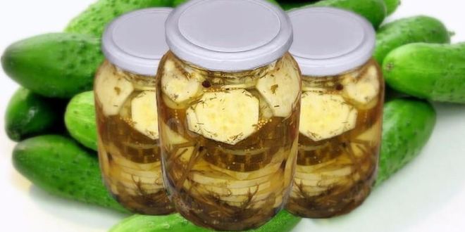 Рецепт огурцов маринованных с кабачками на зиму