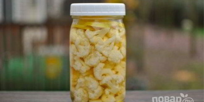 Рецепт вкуснейшей маринованной цветной капусты