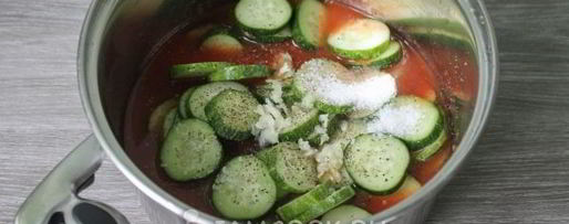 Шаг 8: огурцов в томатной заливке на зиму