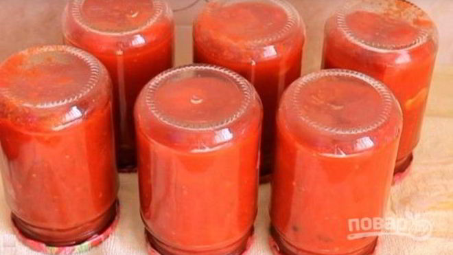 Рецепт Помидоров на зиму в томатной пасте