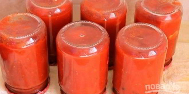 Рецепт помидоров на зиму в томатной пасте