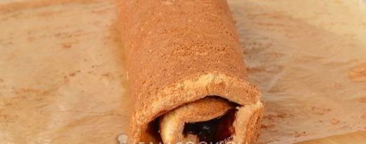 Шаг 10: бисквитного рулета с повидлом