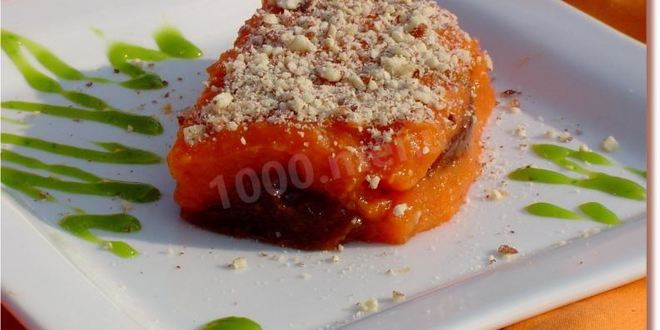 Рецепт пюре из тыквы со сливовым повидлом