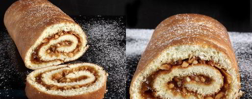 Шаг 11: рулета с повидлом и арахисом