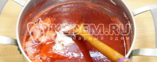 Шаг 7: яблочного повидла с малиной