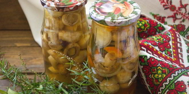 Рецепт шампиньонов на зиму