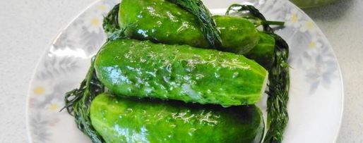 Шаг 3: малосольных огурцов на минеральной воде