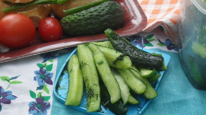 Рецепт Малосольных огурцов за полчаса