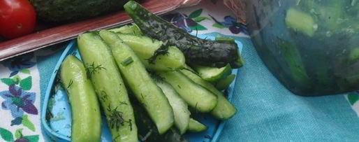 Шаг 5: малосольных огурцов за полчаса