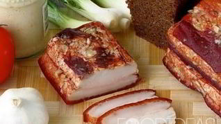 Рецепт Сала в луковой шелухе