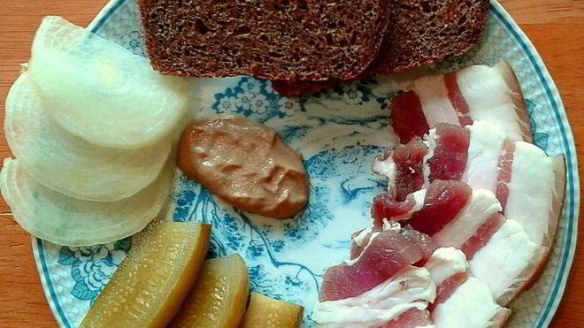 Рецепт Сала в рассоле по-домашнему