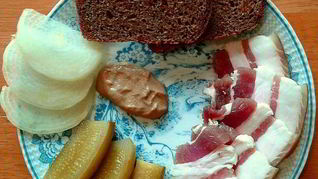 Рецепт Сала в рассоле по-домашнему