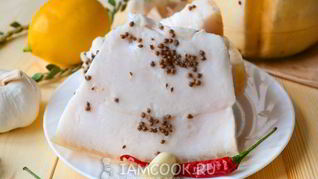 Рецепт Сала в рассоле в банке