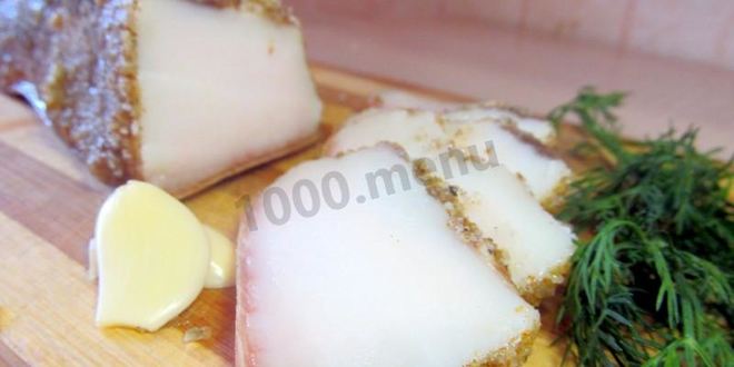 Рецепт соленого сала с перцем и чесноком
