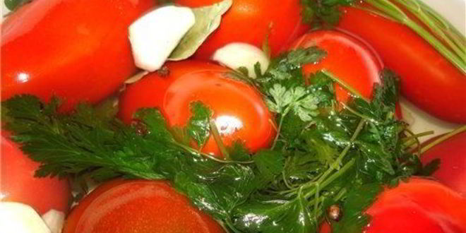 Рецепт соленых помидоров на зиму