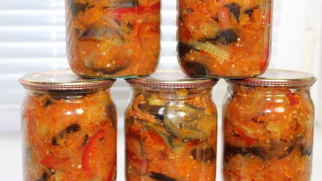 Рецепт Тещиного языка из баклажанов на зиму