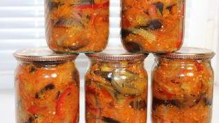 Рецепт Тещиного языка из баклажанов на зиму