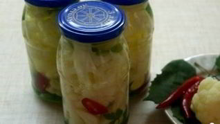 Рецепт Цветной капусты острой на зиму