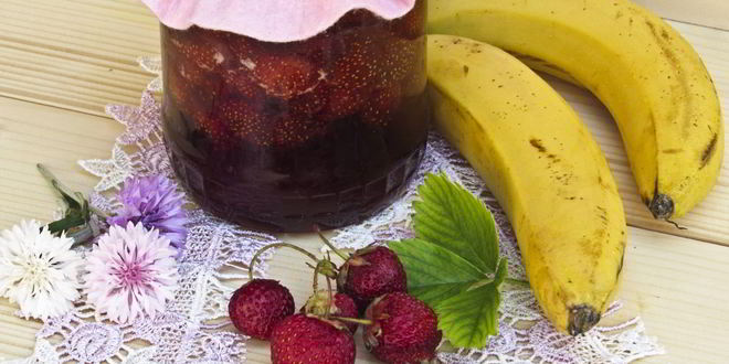 Рецепт клубнично-бананового варенье