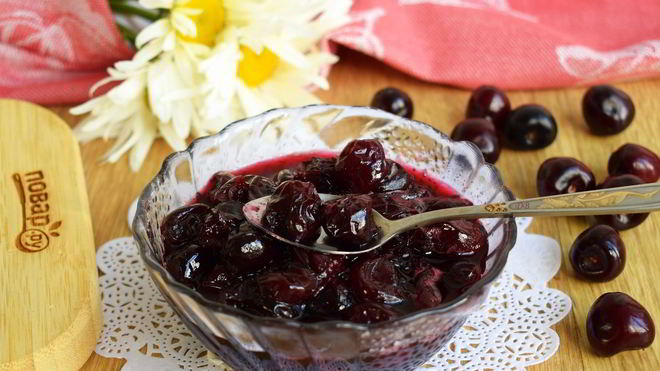 Рецепт Варенья из черешни без косточек Пятиминутка