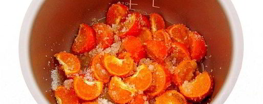 Шаг 5: варенья из мандаринов в апельсиновом соке в мультиварке