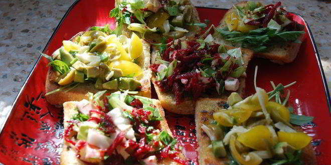 Рецепт брускетты ассорти