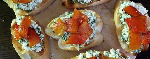 Шаг 13: брускетты-гриля с запеченным перцем