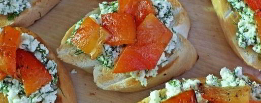 Шаг 14: брускетты-гриля с запеченным перцем