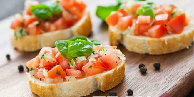Рецепт брускетты с базиликом