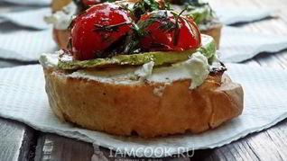 Рецепт Брускетты с кабачками-гриль
