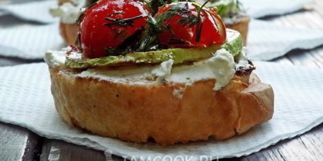 Рецепт брускетты с кабачками-гриль