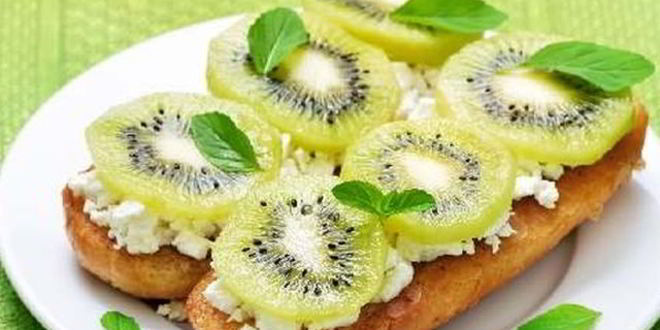 Рецепт брускетта с киви