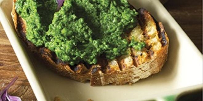 Рецепт брускетты с кремом из шпината