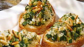 Рецепт Брускетты с маринованным цуккини