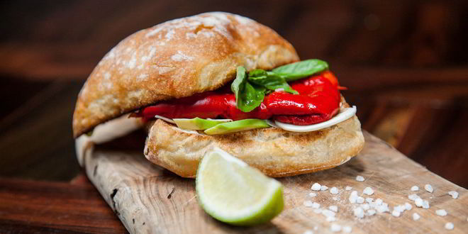 Рецепт брускетты с печеным болгарским перцем