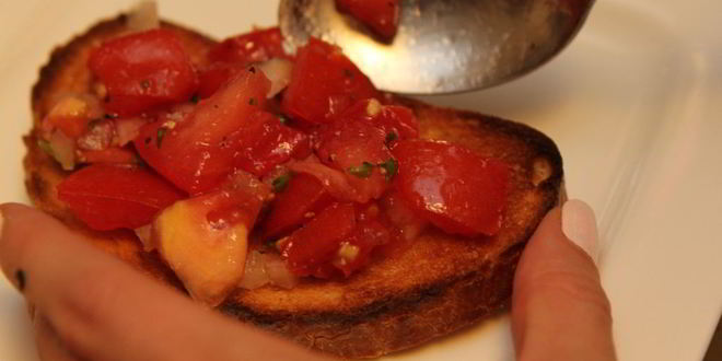 Рецепт брускетты с помидорами