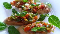 Рецепт Брускетты с цуккини и болгарским перцем