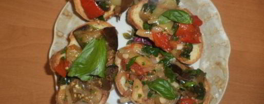 Шаг 3: брускетты с запеченными овощами