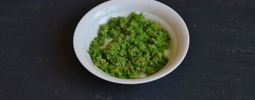 Шаг 7: брускетты с зеленым горошком