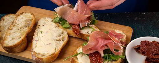 Шаг 5: итальянской брускетты с прошутто