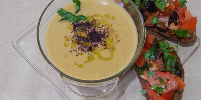 Рецепт крема-супа из чечевицы с брускеттой