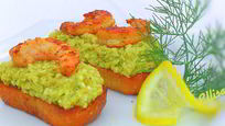 Рецепт Зеленой брускетты с креветками