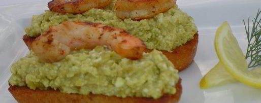 Шаг 6: зеленой брускетты с креветками