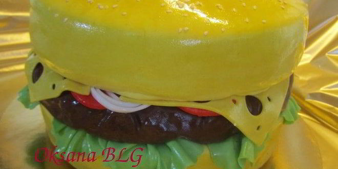 Рецепт бисквитного торта гамбургер