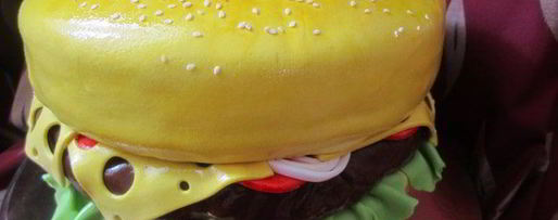 Шаг 47: бисквитного торта гамбургер