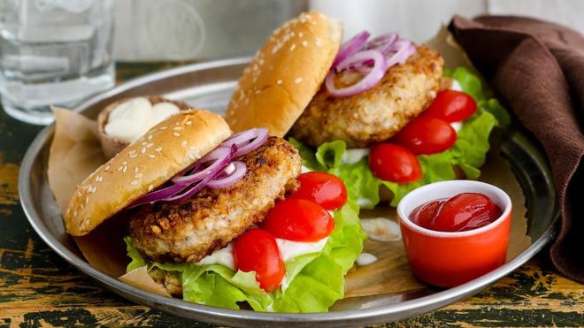 Рецепт Бургера из курицы и индейки