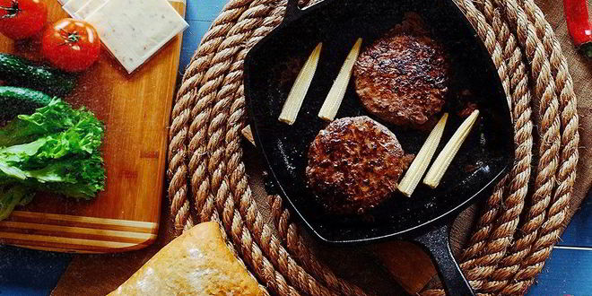 Рецепт бургера из мраморной говядины в чиабатте