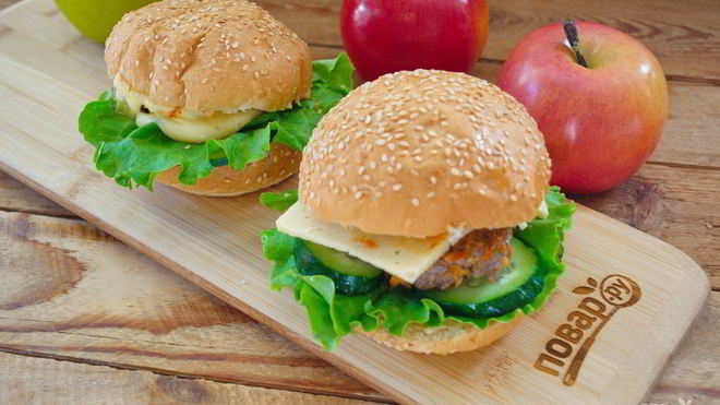 Рецепт Бургера Овощные прятки