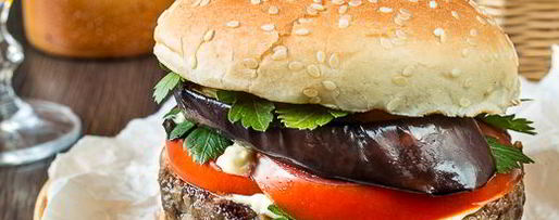 Шаг 14: бургера с говядиной и баклажаном